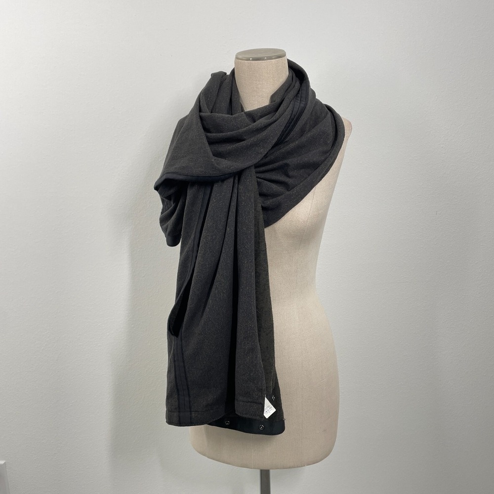 Lululemon Vinyasa Scarf Black Green Heathered Casual Knit Convertible Classic
